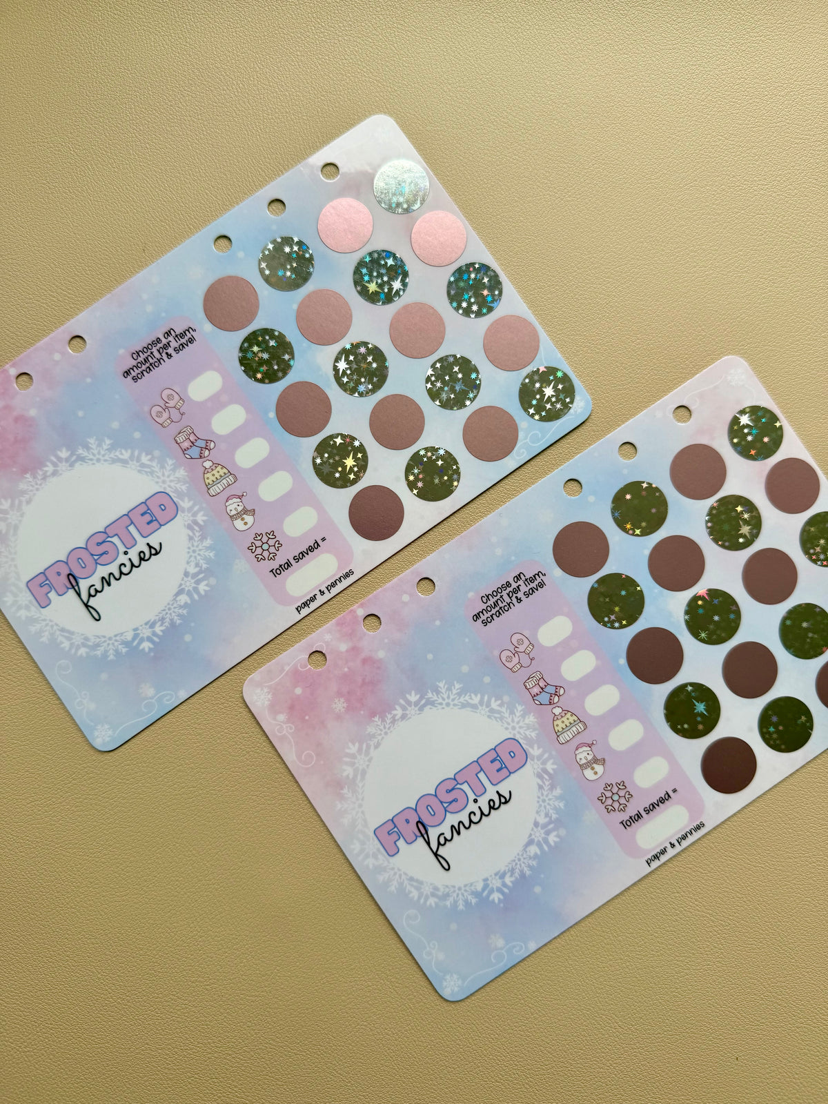Frosted fancies dashboard scratch & save