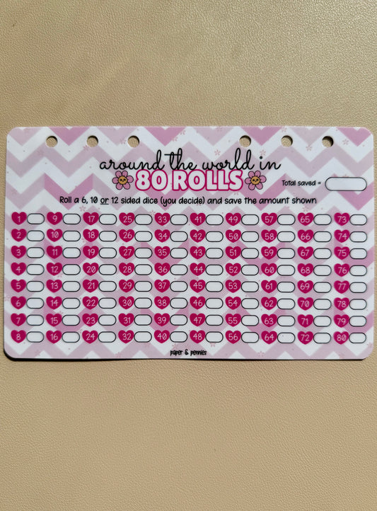 Around the world in 80 rolls dashboard