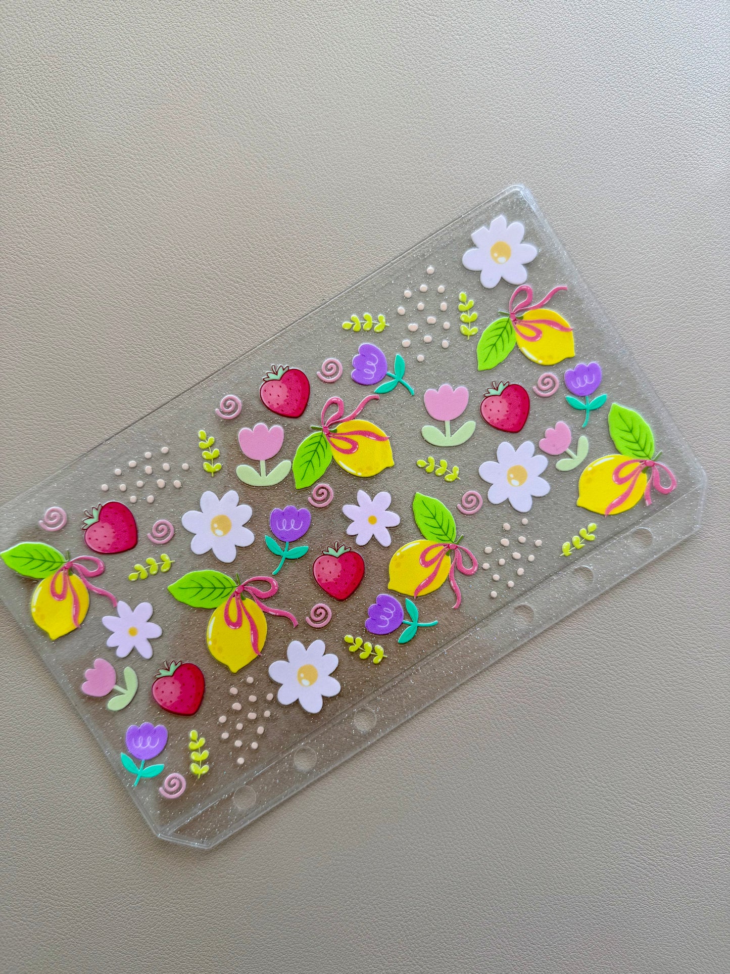 Citrus summer uvdtf glitter wallet
