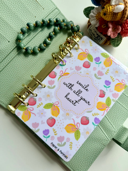 “Smile with all your heart” Cover dashboard | A6 binder