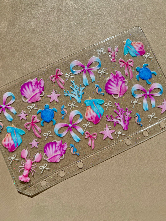 Coastal uvdtf glitter wallet