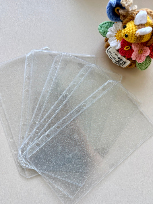 Zipless clear glitter wallets