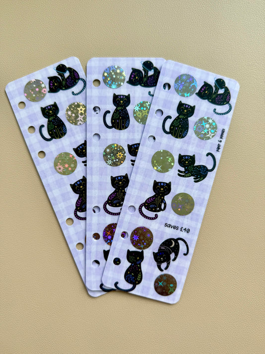 Black cat illustrated skinny