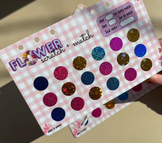 Flower Scratch + Match Dashboard